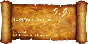 Iványi Jella névjegykártya